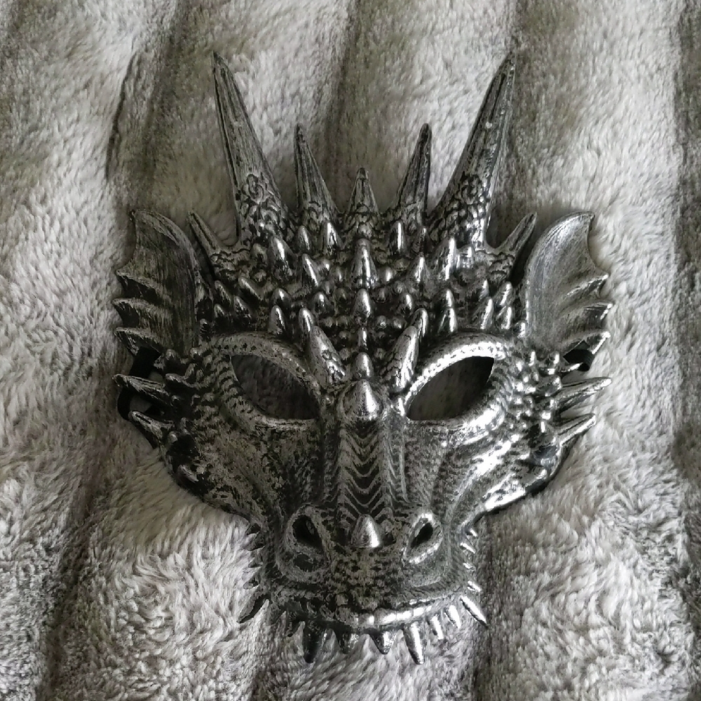 Intricate Metallic Dragon Mask
